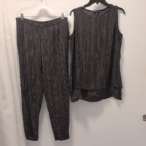 Eileen Fisher Sleeveless Pantsuit Set